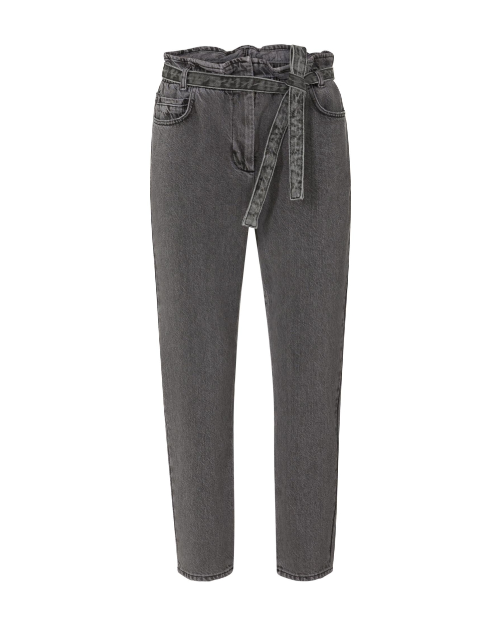  MOM JEANS WITH PRINTED BELT