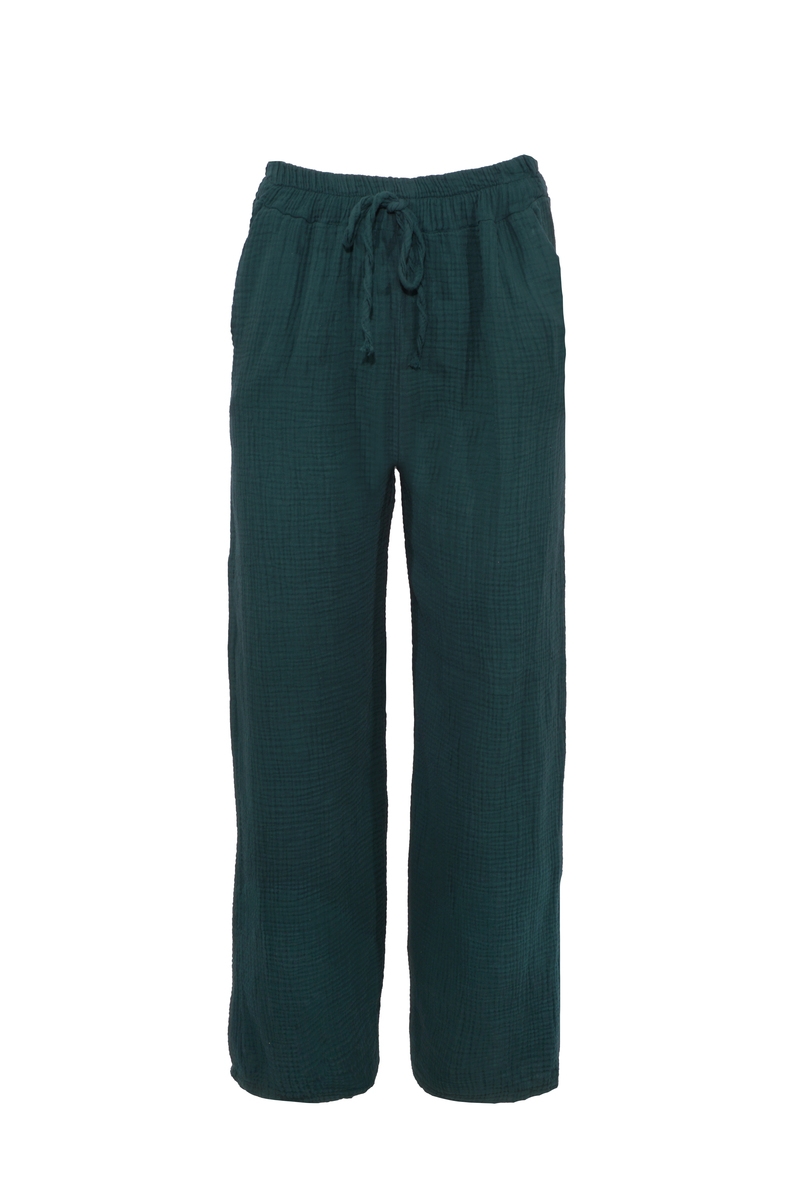 MOUSSELINE BROEK TARA GROEN 
