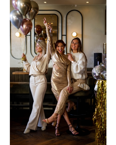 Gossip BROEK DOORTJE GLITTER GOUD