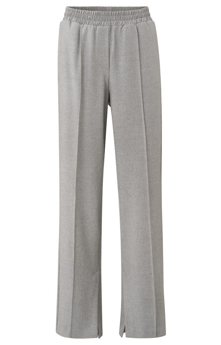 WIJDE BROEK MET SPLITJES GRIJS