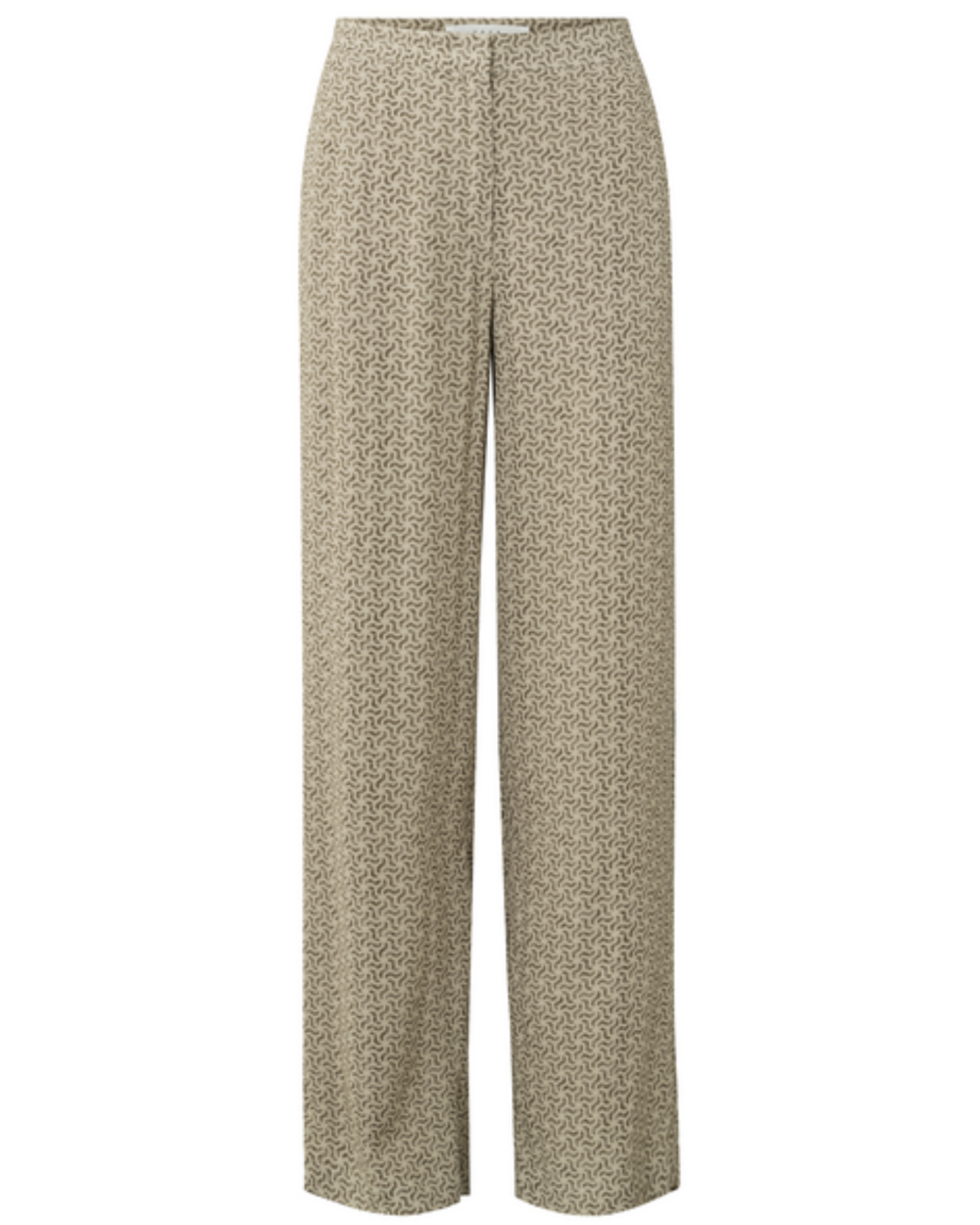 WIJDE BROEK MET PRINT BEIGE