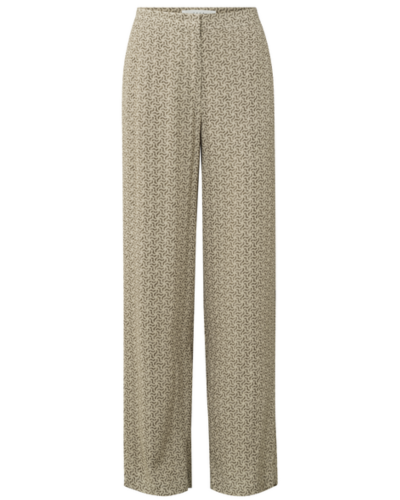 WIJDE BROEK MET PRINT BEIGE