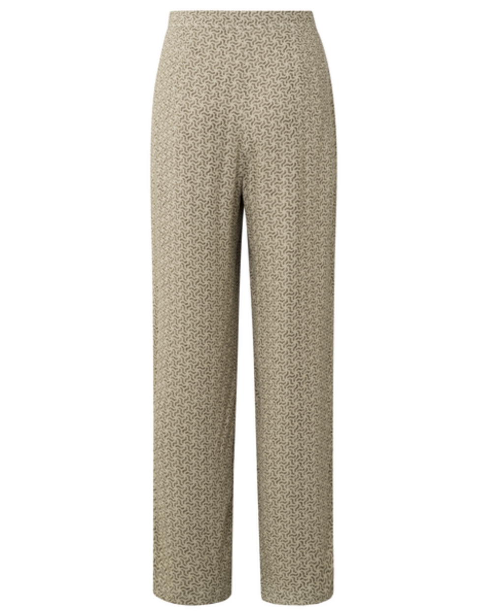WIJDE BROEK MET PRINT BEIGE