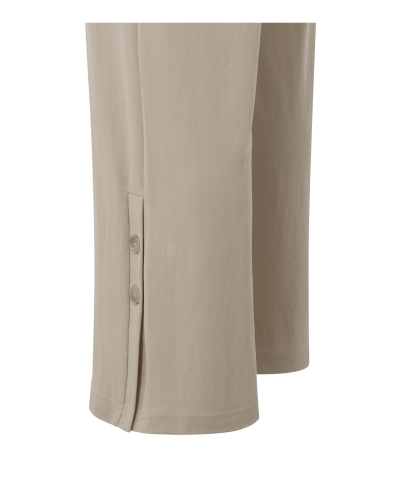 JERSEY BROEK WIJDE PIJP TAUPE
