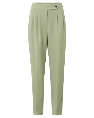 YAYA PANTALON MET HOGE TAILLE GROEN 