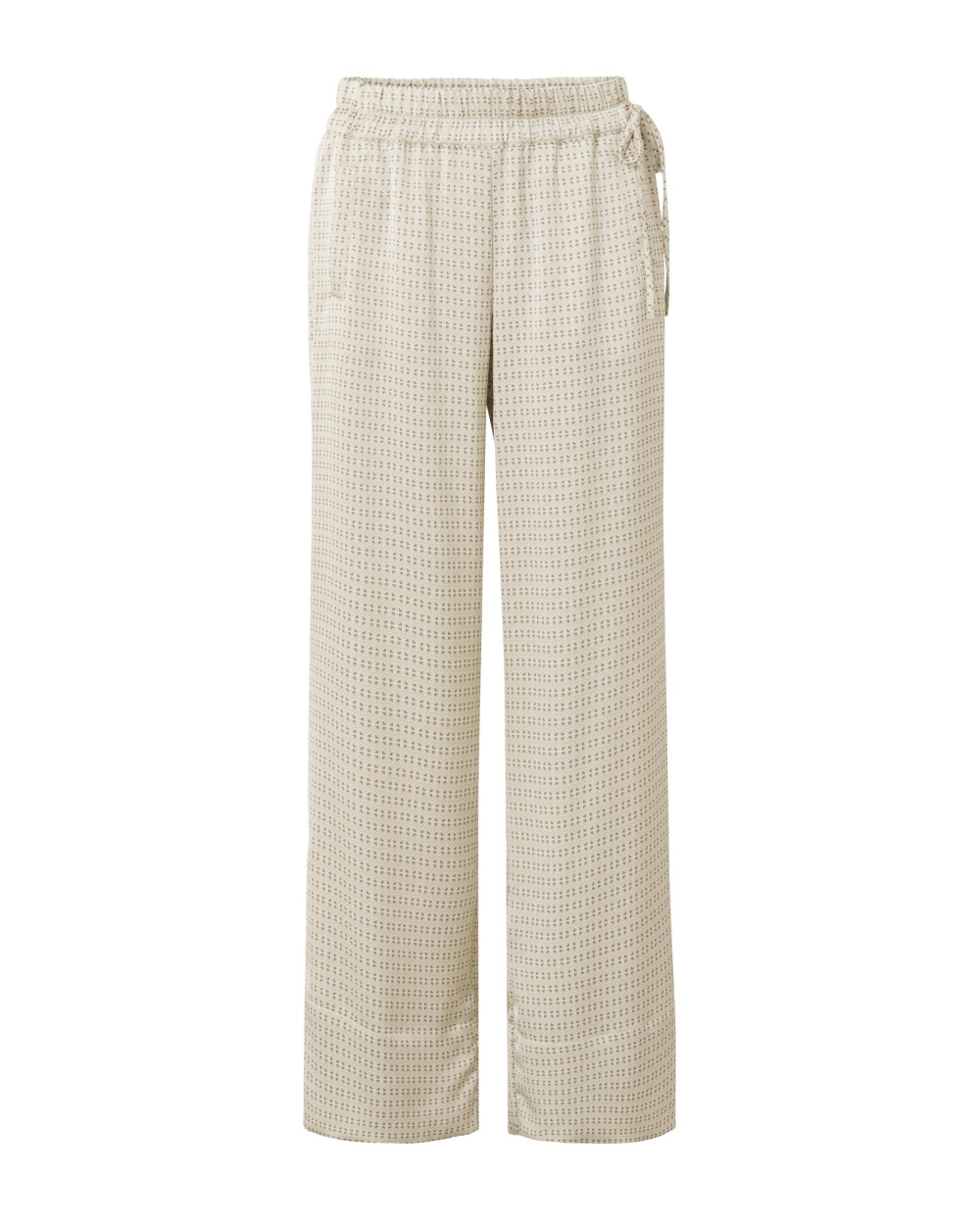 BROEK MET WIJDE PIJP BEIGE