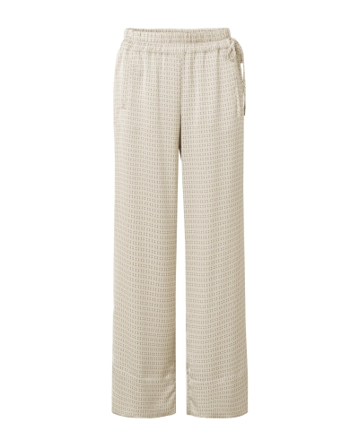 BROEK MET WIJDE PIJP BEIGE