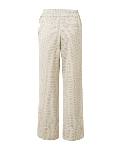 BROEK MET WIJDE PIJP BEIGE