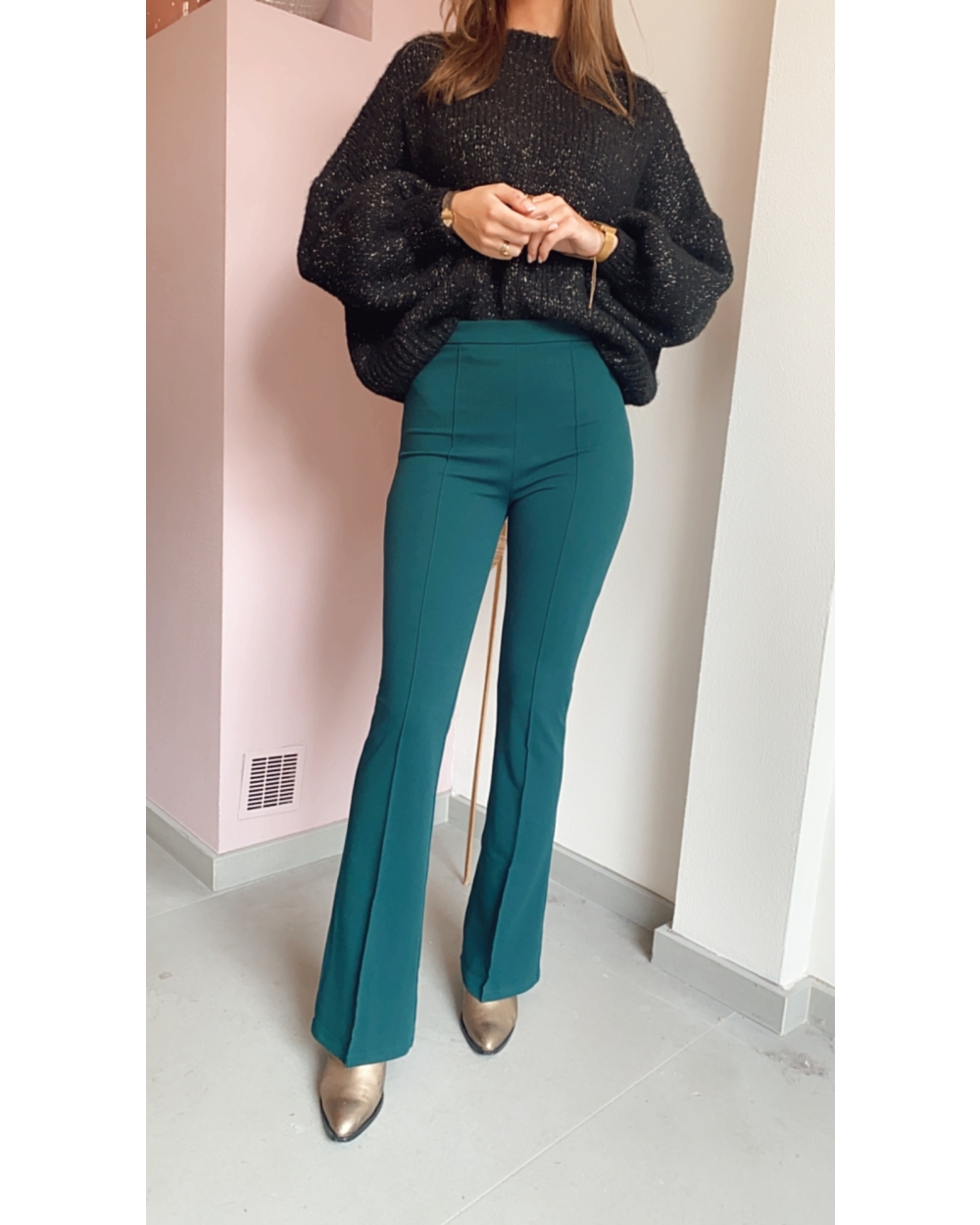FLARED PANTALON H590 GROEN