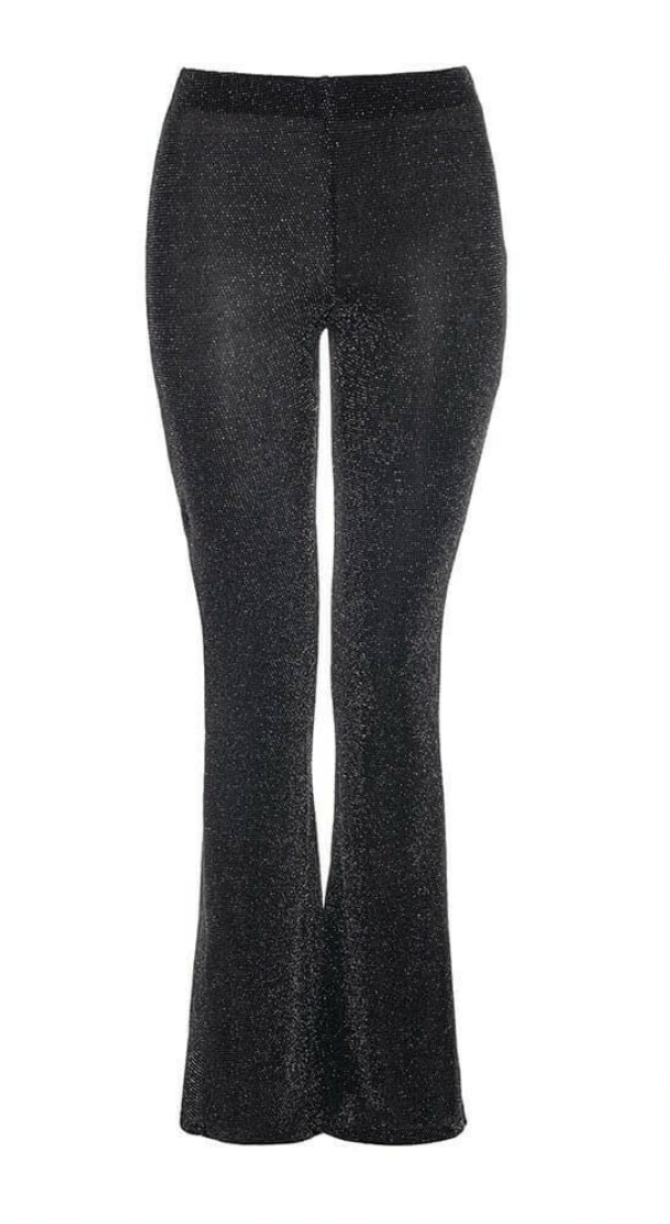 FLARED LUREX ZWART