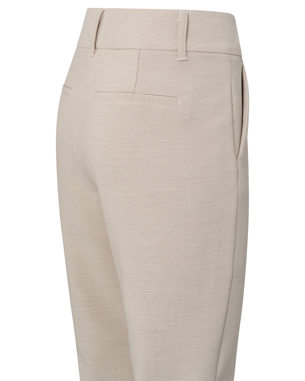 SLIM FIT PANTALON BRUIN MELANGE