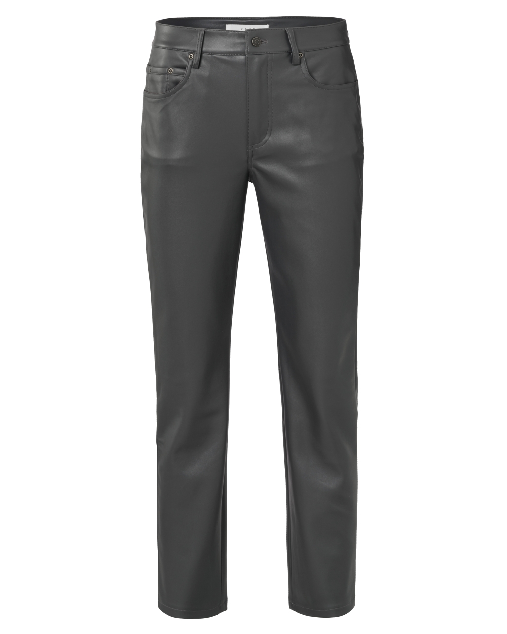 BROEK VAN IMITATIELEER GRIJS