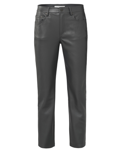YAYA BROEK VAN IMITATIELEER GRIJS