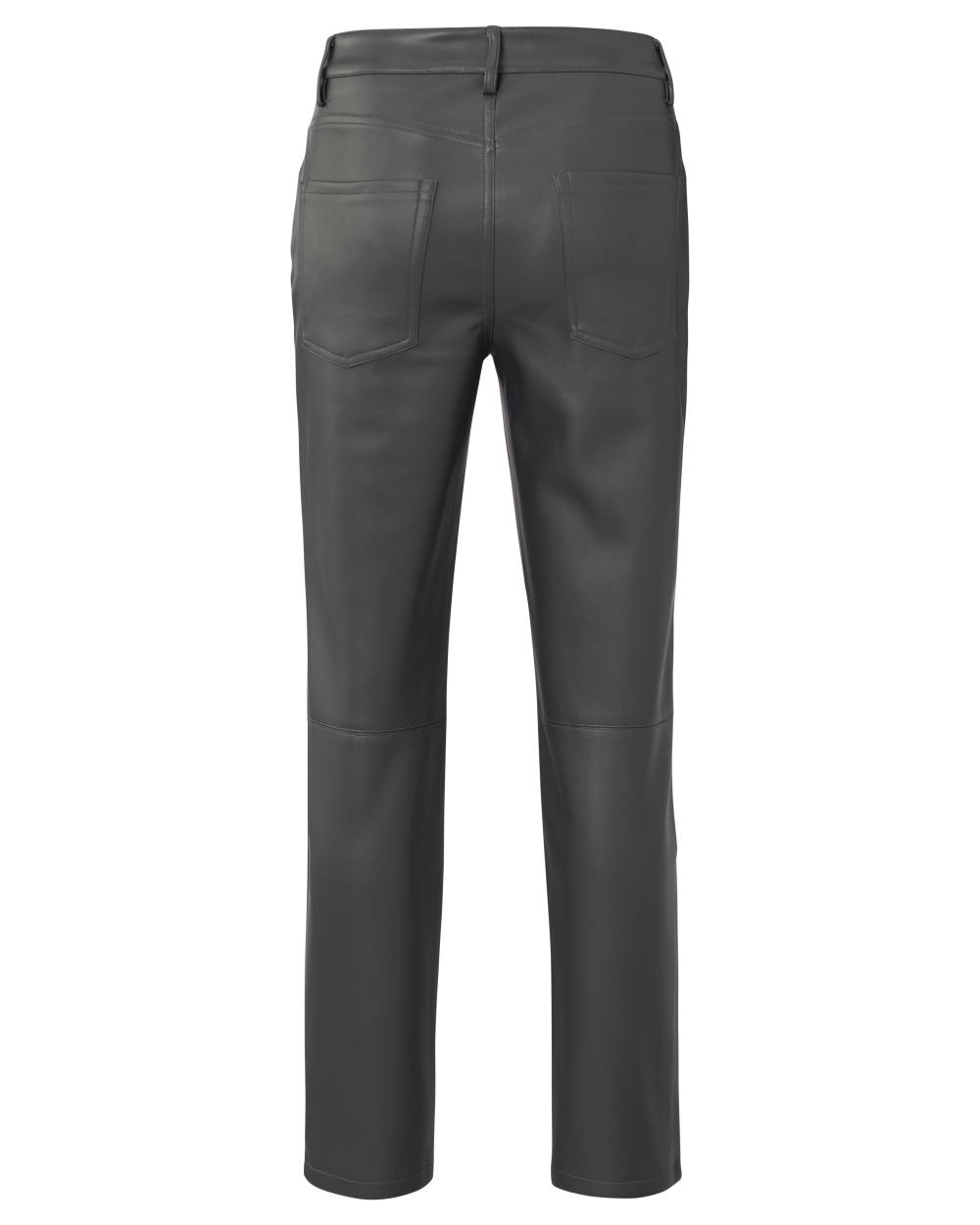 BROEK VAN IMITATIELEER GRIJS