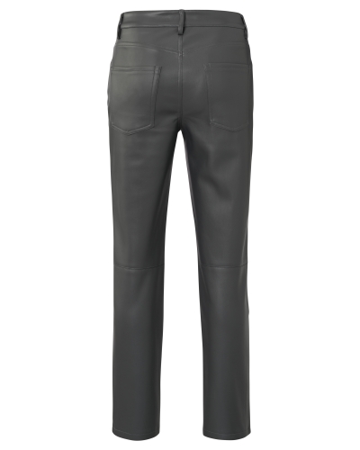 BROEK VAN IMITATIELEER GRIJS