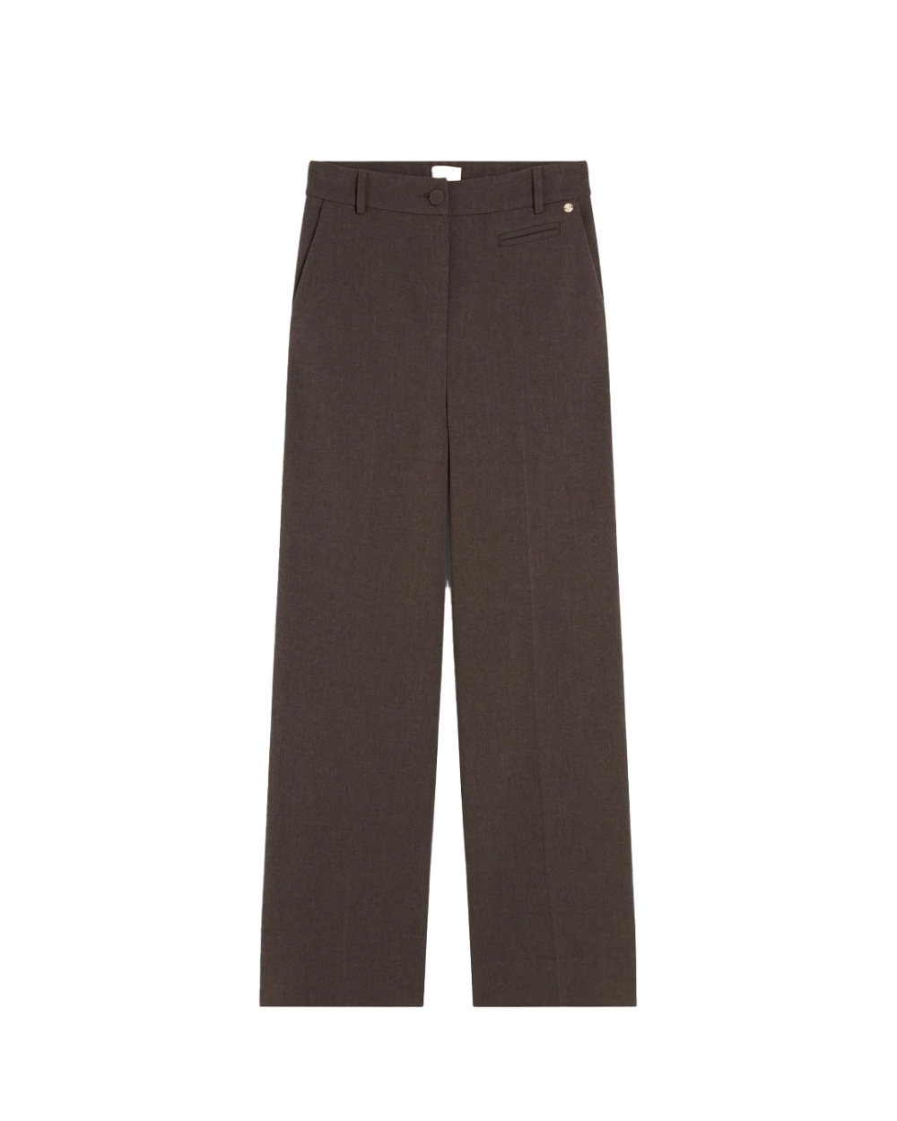 WIDE LEG PANTALON DONKERGRIJS