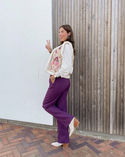 My Jewellery PANTALON MET ELASTISCHE TAILLEBAND PAARS