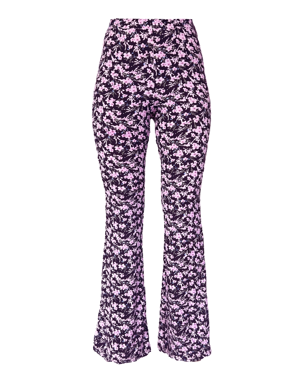 FLARED BROEK DONNA ROZE BLOEMEN