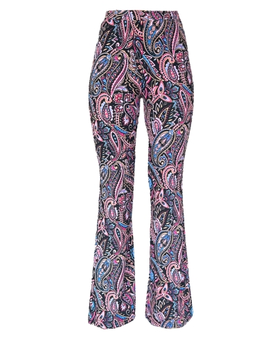 FLARED BROEK DONNA ZWART PAISLEY