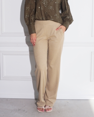 Nukus PANTALON BRITT LUREX GOUD