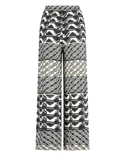 BROEK JOSEPHINE ZWART/ECRU