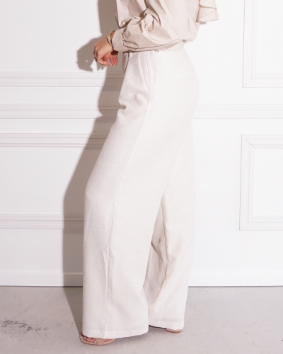 Neo Noir PANTALON ALESSANDRA BOUCLE ECRU