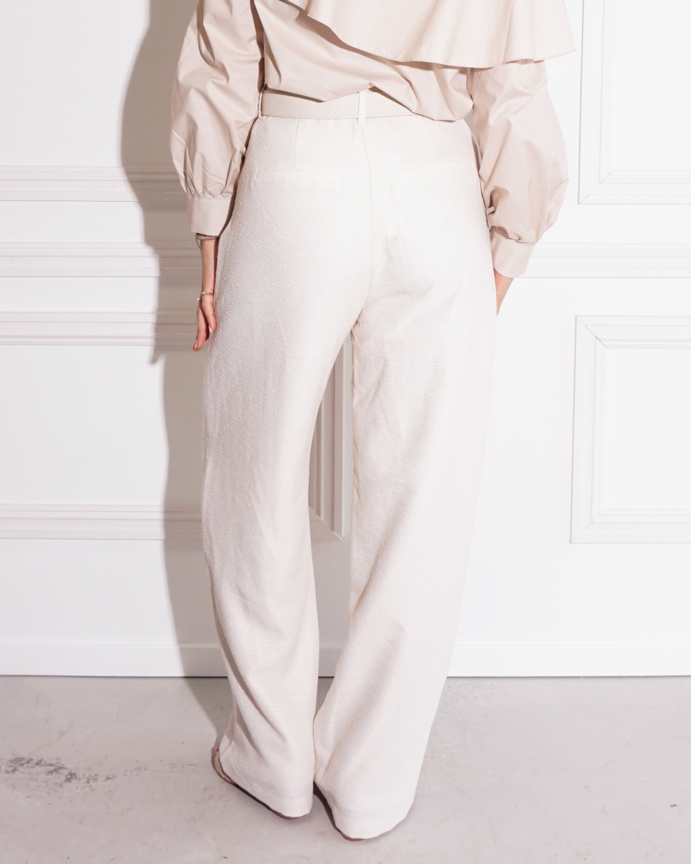 PANTALON ALESSANDRA BOUCLE ECRU