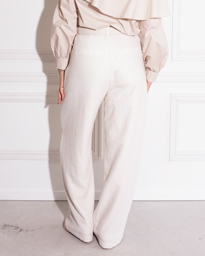 PANTALON ALESSANDRA BOUCLE ECRU