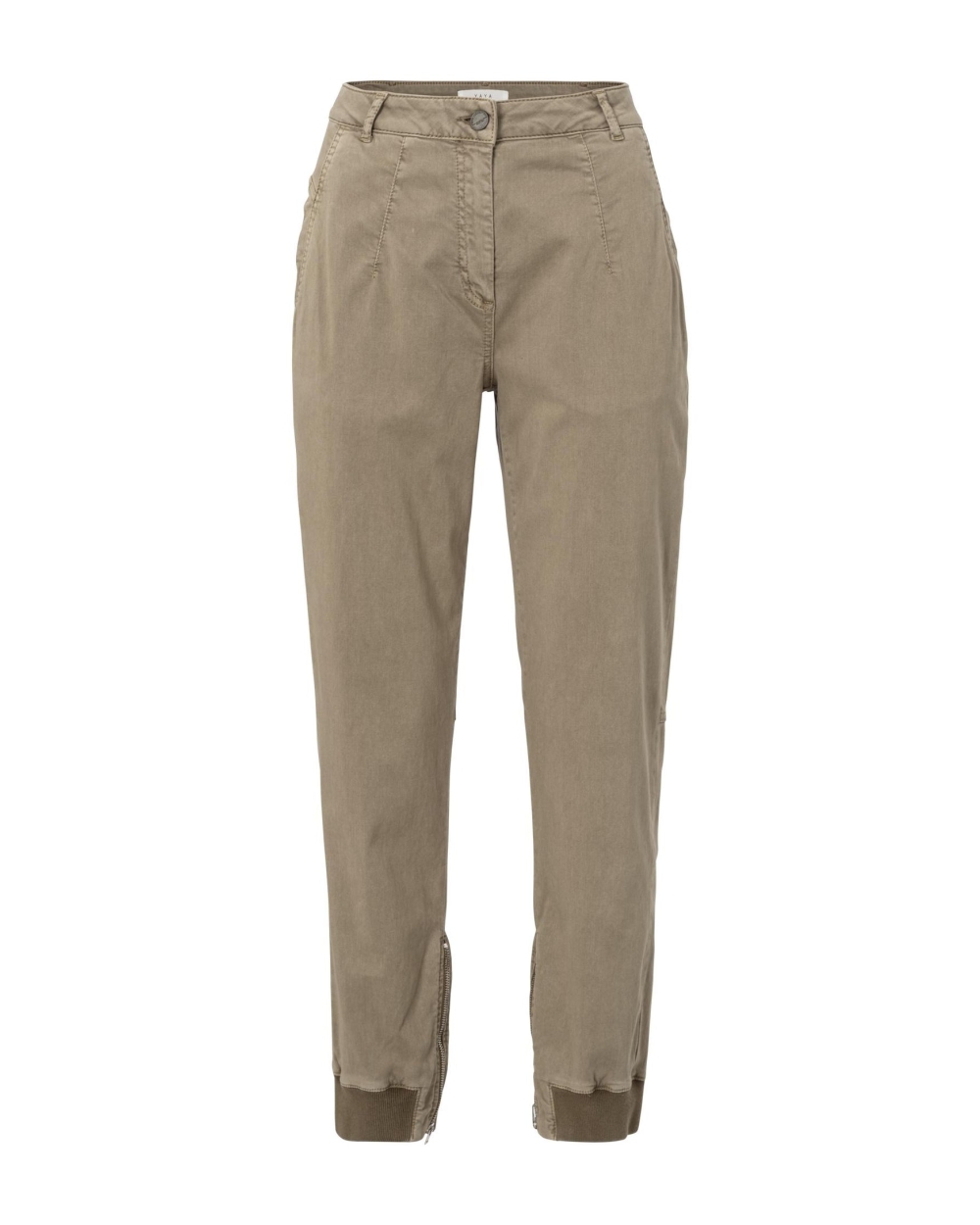 CARGO BROEK MET ELASTISCHE PIJP BRUIN