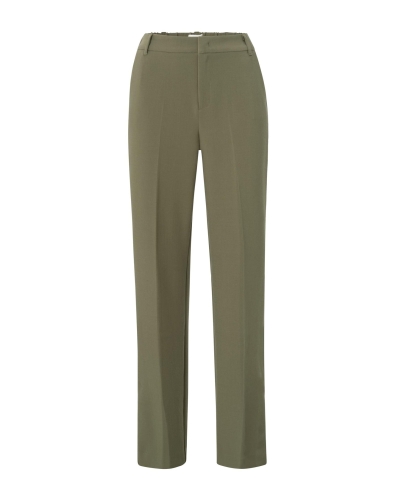 WIJDE PANTALON MET SPLIT GROEN