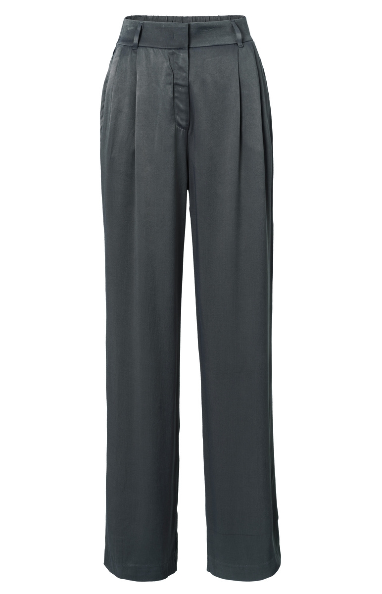 SATIJNEN BROEK GRIJS