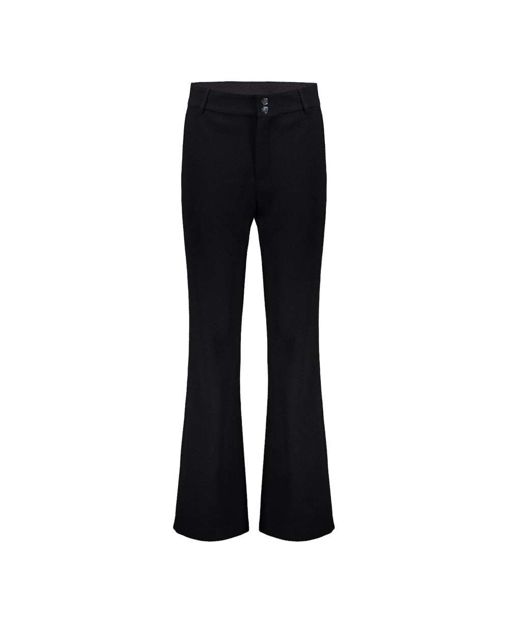 PANTALON MET WAFEL STRUCTUUR ZWART