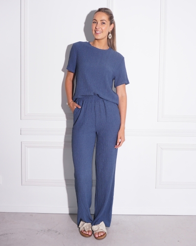 BROEK ELINE BLAUW