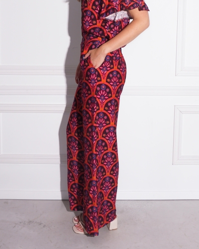 Gossip PANTALON KEET ORANJE/BLAUW