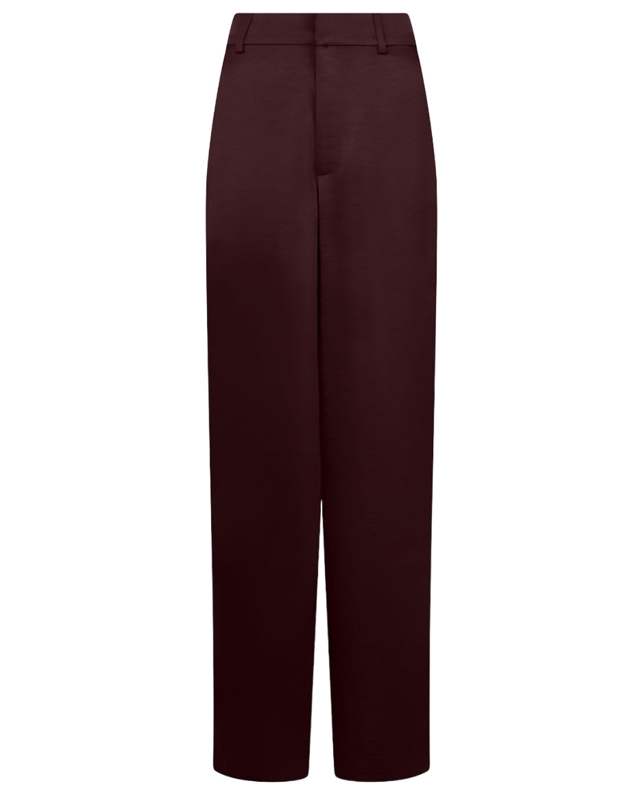 PANTALON EMMETT SATIJN BURGUNDY 