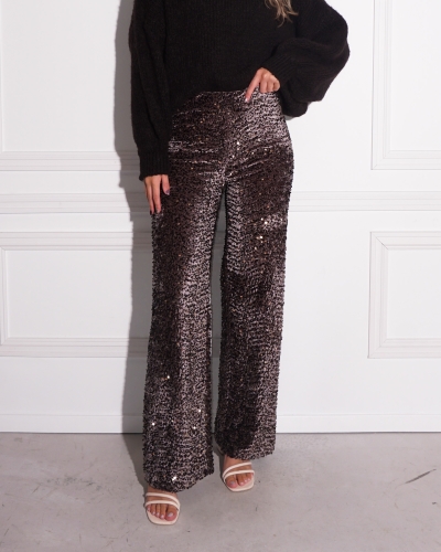 Gossip GLITTER PANTALON BRUIN