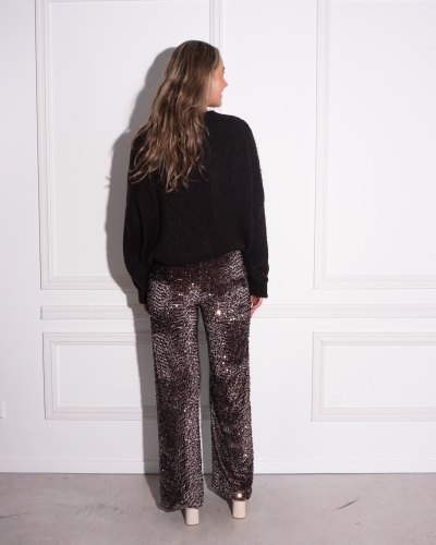 GLITTER PANTALON BRUIN