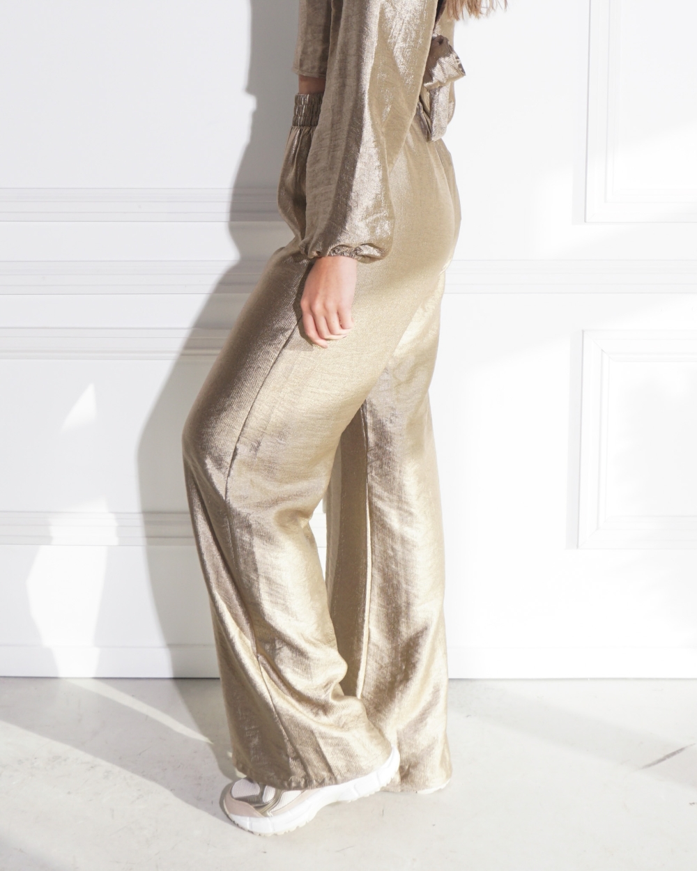 BRONZEN WIDE LEG BROEK
