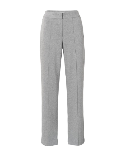 JERSEY PANTALON MET RECHTE PIJPEN GRIJS