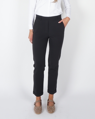 YAYA Scuba straight leg trousers wi 01-309168-N