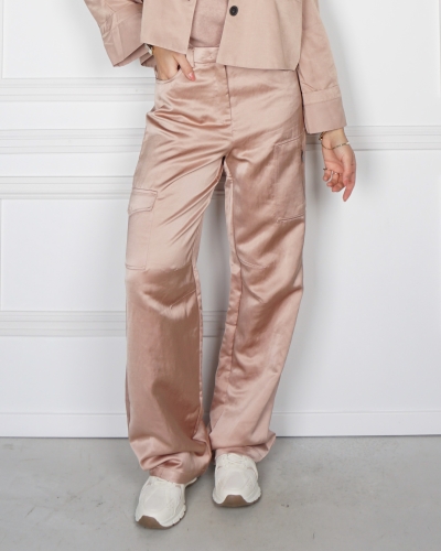 YAYA SATIN PANTS MAUVE