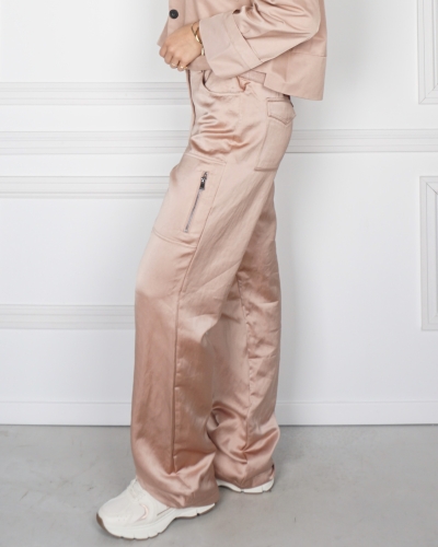 YAYA SATIN PANTS MAUVE