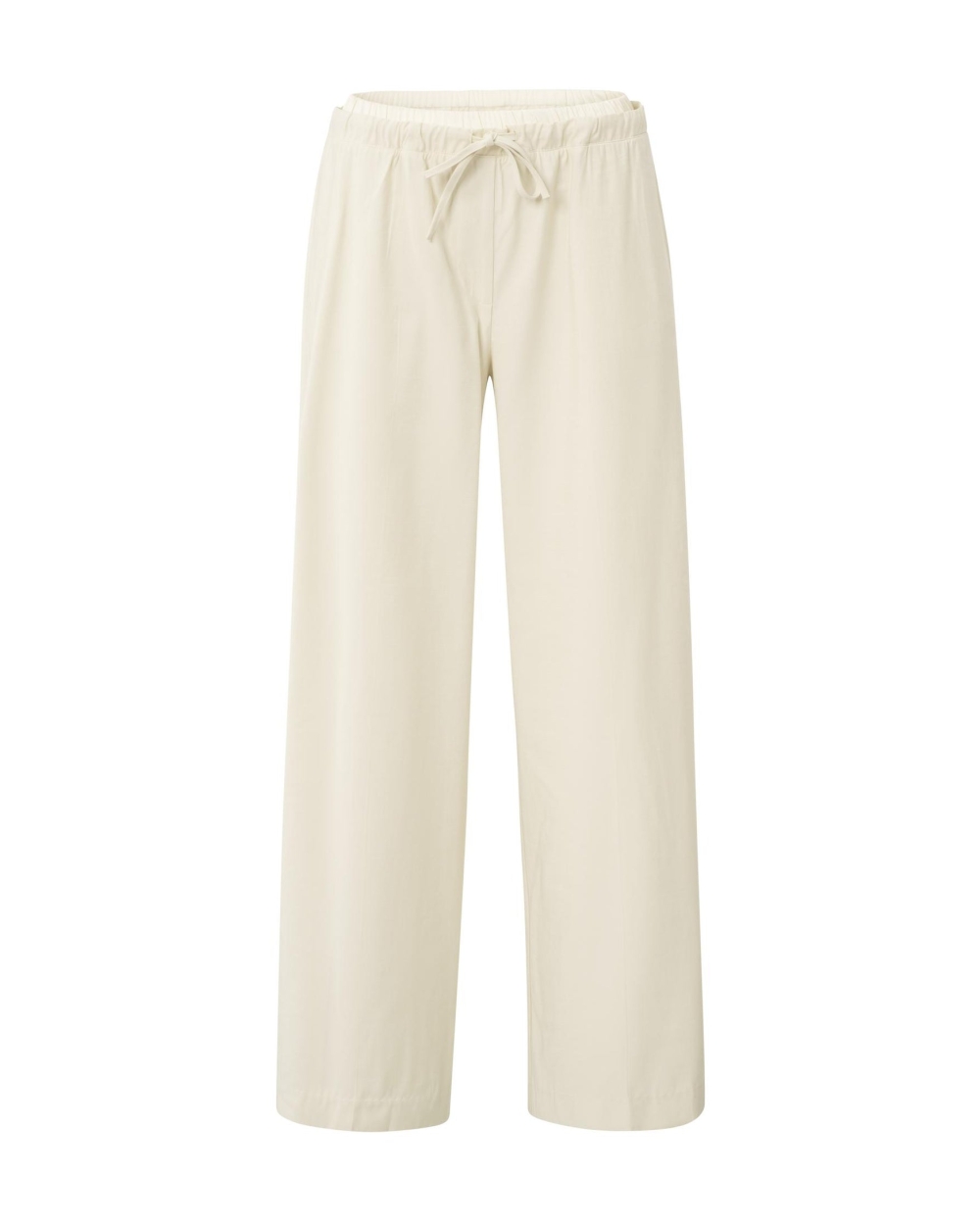 BROEK MET WIJDE PIJPEN ECRU