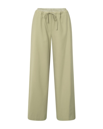 BROEK MET WIJDE PIJPEN GROEN