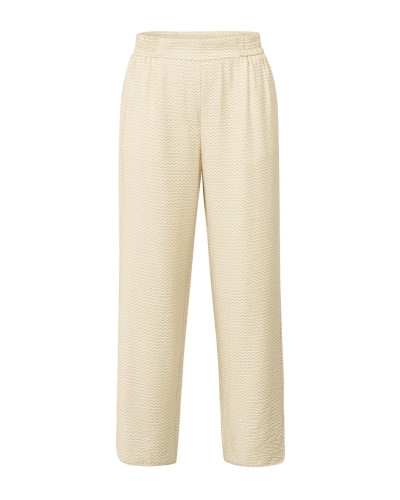 GEPRINTE GEWEVEN BROEK ECRU