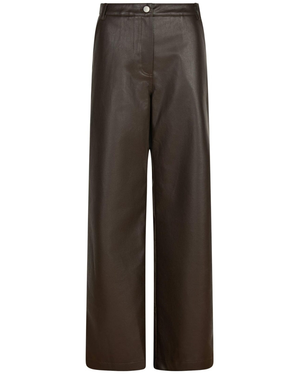 BROEK PINUR FAUX LEATHER BRUIN