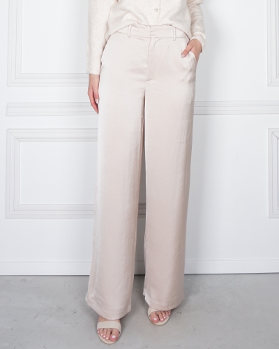 PANTALON EMMETT SATIJN CHAMPAGNE