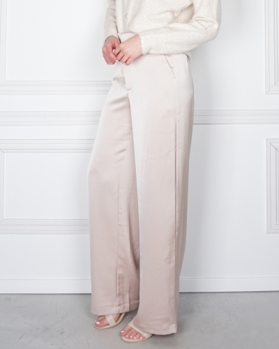 PANTALON EMMETT SATIJN CHAMPAGNE