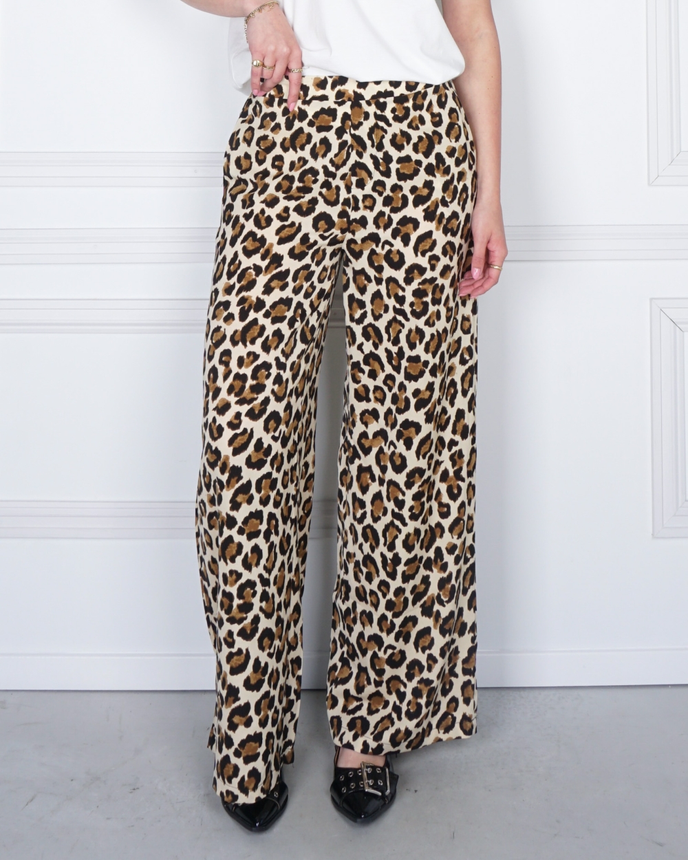 BROEK OLIVA LEOPARD