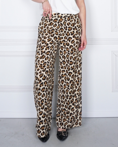 BROEK OLIVA LEOPARD